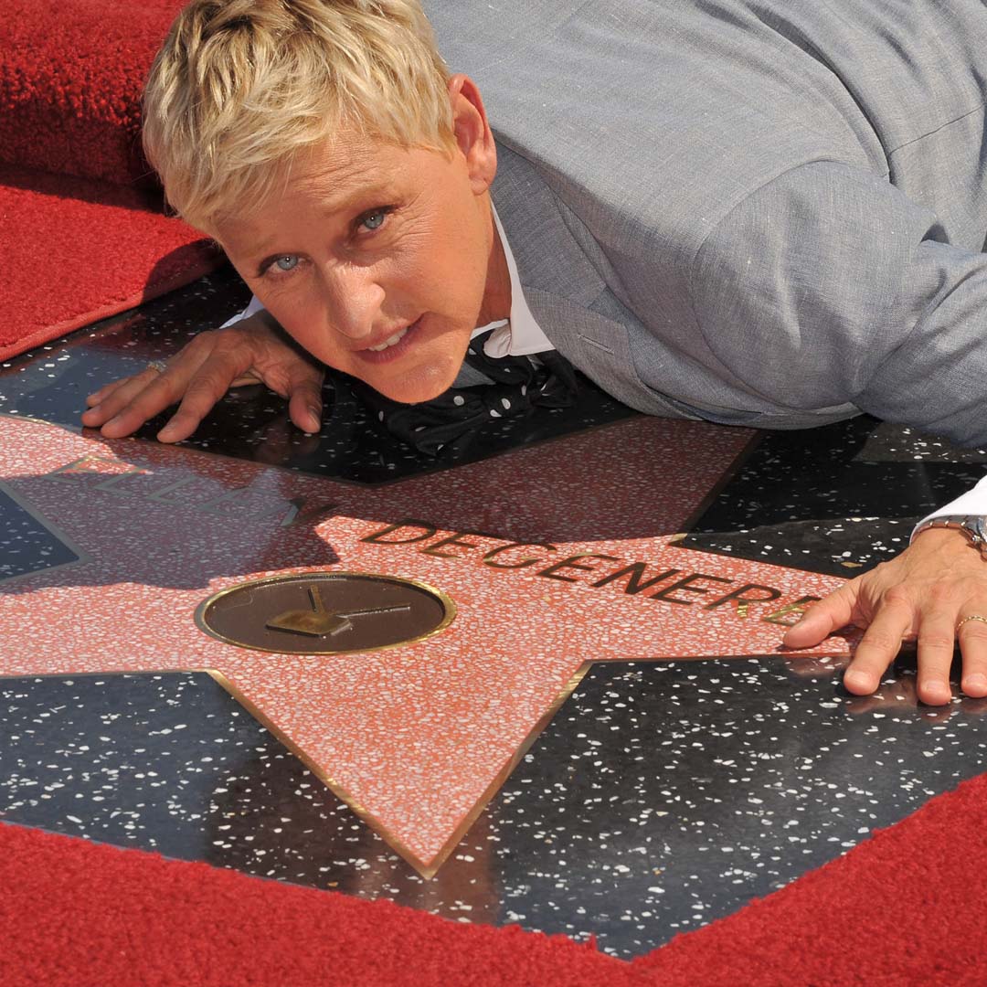 ellen on her hollywood star